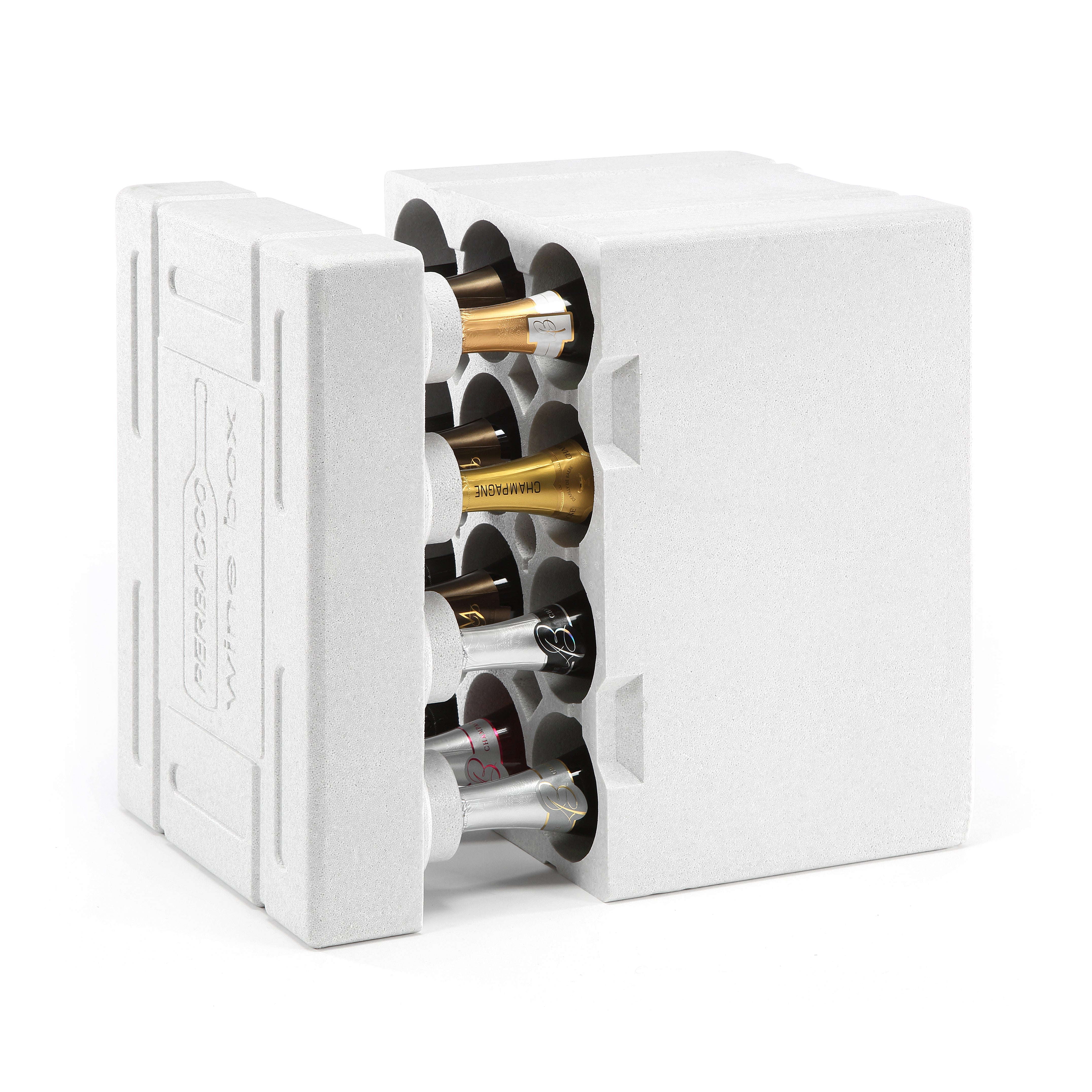 Slightly damaged 12-Bottle Wine Box For Shipping & Plane Transport - REPLACEMENT INSERT FOR THE WIEN CHECK LUGGAGE